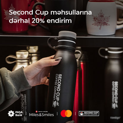 “Mastercard”dan “Second Cup” restoranlarında merçandayzinq məhsullarına 20% endirim!