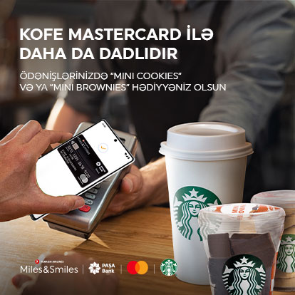 Mastercard ilə kofe Starbucks-da daha dadlıdır!