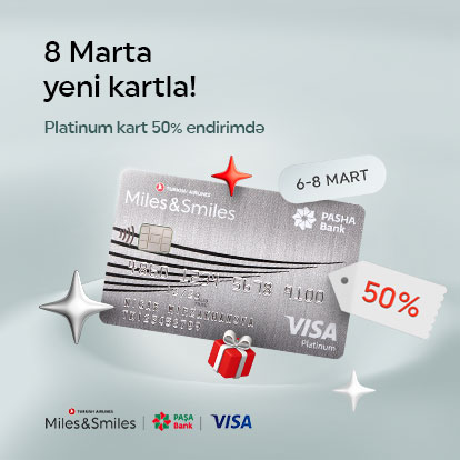 “Visa Platinum” kartı 100 AZN yox, cəmi 50 AZN-ə!