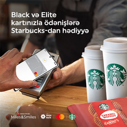“Black” və “Elite” kartınızla ödənişlərə “Starbucks”dan hədiyyə!