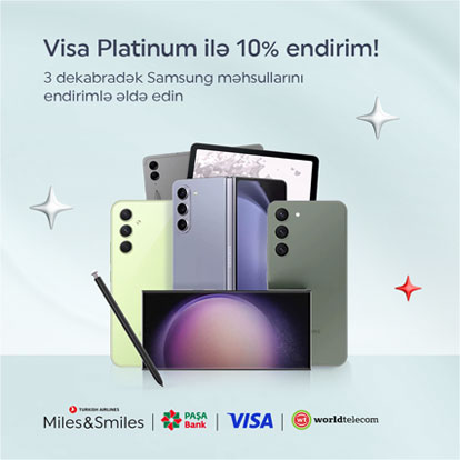 Visa Platinum ilə World Telecom-da 10% endirim